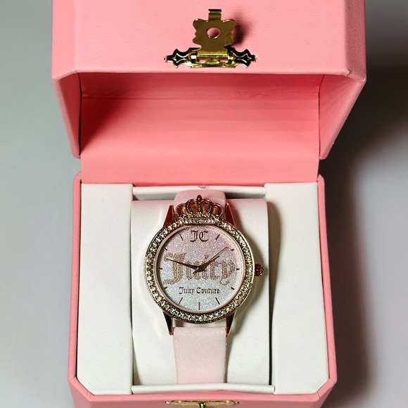 Juicy Couture Accessories - Juicy Couture Pink Blush Watch with Crystal Accents
